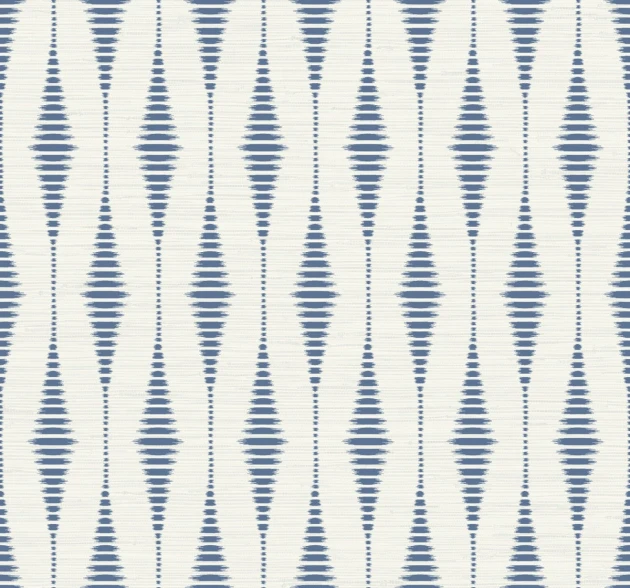 Wallquest GL21102 Grasslands Rabaul Ikat Indigo - tapeta w pasy zebry