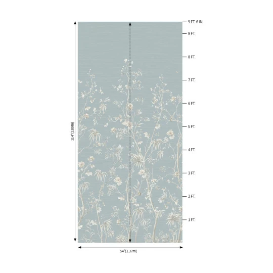 Wallquest GL22202M Grasslands Maisome Mural Chino Ice - mural roślinny