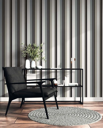 Wallquest SR20500 Nantucket Stripes Revisited Marina Woodbridge - tapeta z retro paski