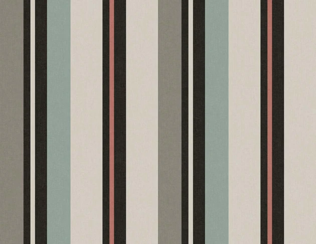 Wallquest SR20502 Nantucket Stripes Revisited Marina Licorice - tapeta z retro paski