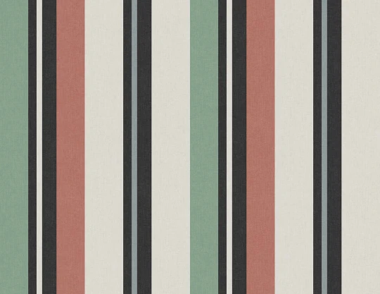 Wallquest SR20504 Nantucket Stripes Revisited Marina Hudson Bay - tapeta z retro paski