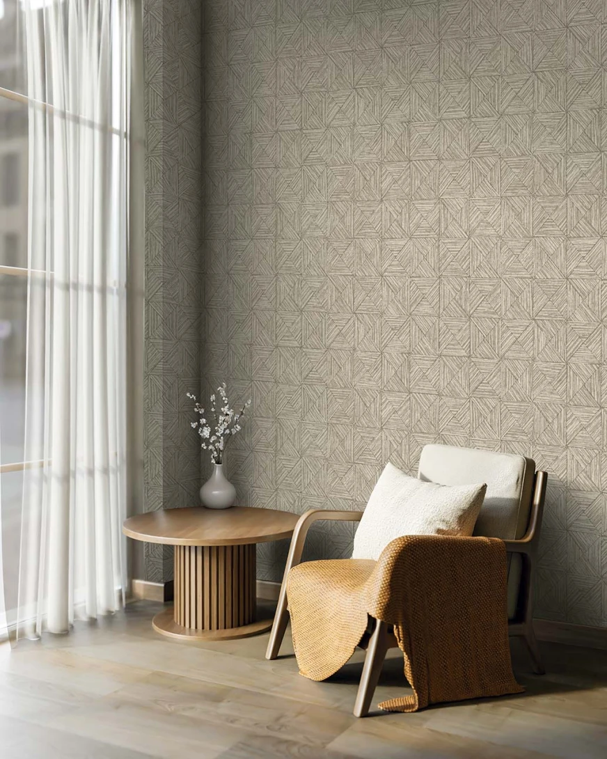 Wallquest EL20507 Neutral Elements Lunoria Burlap - tapeta w mozaikę