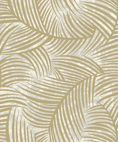 Wallquest EL20617 Neutral Elements Zephyra Toasted Almond - tapeta w liście