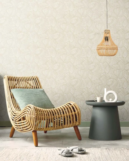 Wallquest EL21007 Neutral Elements Stellara Sparkle Glass Beads - tapeta w organiczne linie