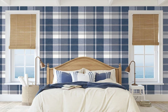 Wallquest EC81102 Newport Madaket - tapeta w kratkę