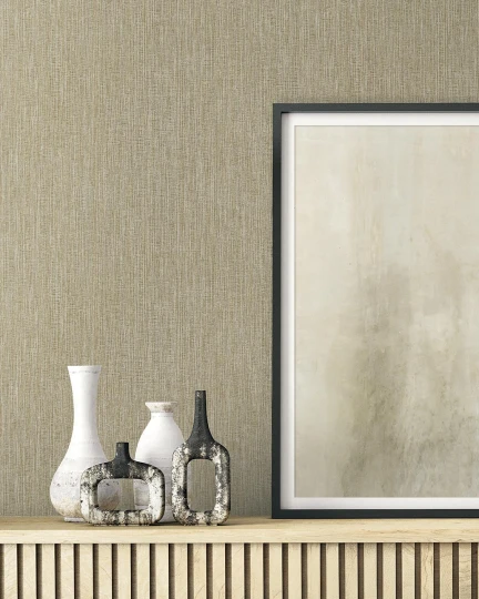 Wallquest RA41515 Raffia Natural Tether 27 Chrysalis - tapeta imitująca tkaninę trawiastą