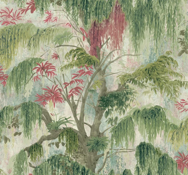 Wallquest TR70201 Trees Spanish Moss Captin - tapeta w egzotyczne drzewa