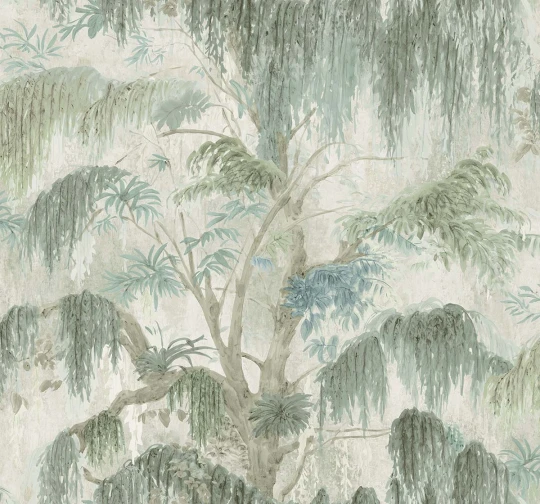 Wallquest TR70204 Trees Spanish Moss Ice - tapeta w egzotyczne drzewa