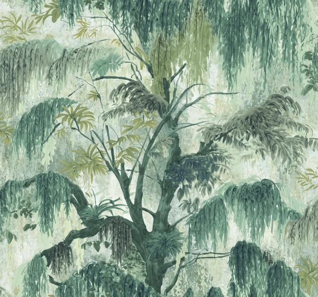 Wallquest TR70208 Trees Spanish Moss Rhino - tapeta w egzotyczne drzewa