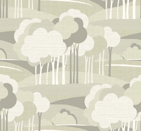 Wallquest TR70305 Trees On the Horizon Raffia - tapeta w drzewa