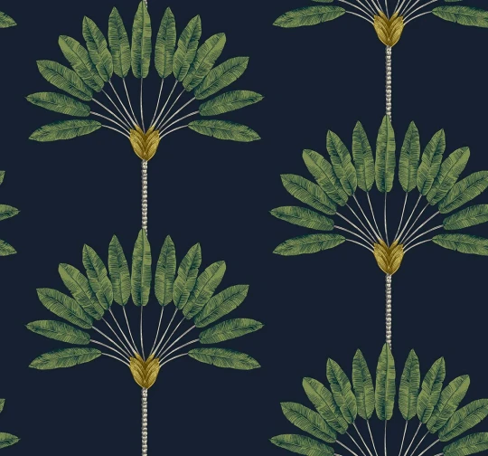 Wallquest TR70402 Trees Flourish Space - tapeta w egzotyczne drzewa