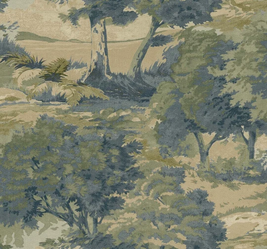 Wallquest TR70714 Trees Scenic Trees Hazel Cream - tapeta w pejzaż z drzewami
