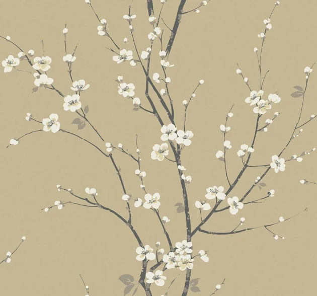 Wallquest TR70907 Trees Cherry Branches Hazel - tapeta w drzewo wiśni