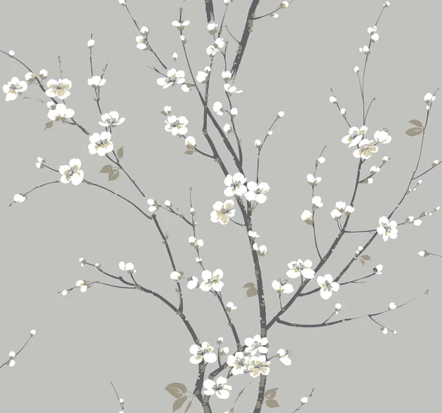 Wallquest TR70908 Trees Cherry Branches Ash - tapeta w drzewo wiśni