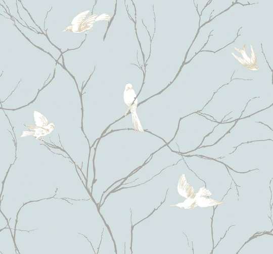 Wallquest TR71102 Trees Dreamy Birds Sky - tapeta w ptaki i gałęzie