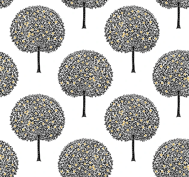 Wallquest TR71300 Trees Fruit Trees Contrasto - tapeta w drzewa cytrusowe