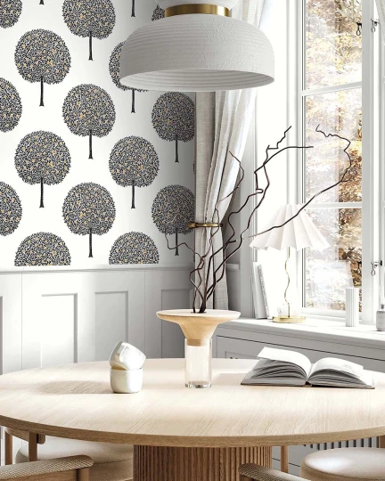 Wallquest TR71300 Trees Fruit Trees Contrasto - tapeta w drzewa cytrusowe