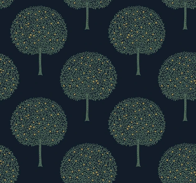 Wallquest TR71302 Trees Fruit Trees Space - tapeta w drzewa cytrusowe