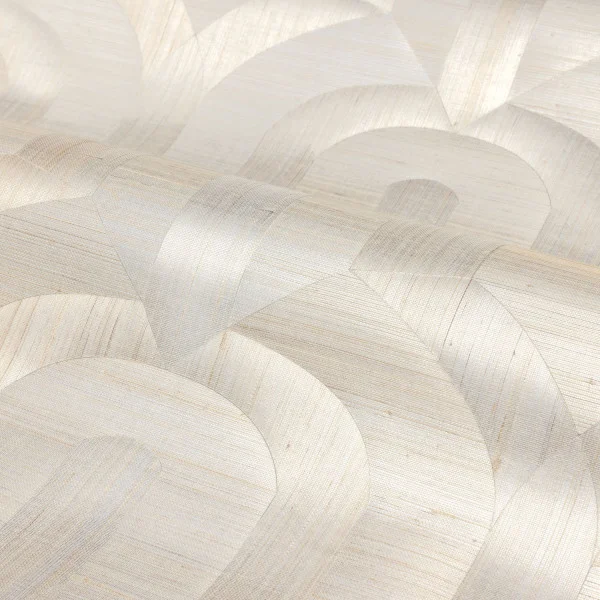 Casamance 71940199 Odeona Mogador Nacré - tapeta geometryczna z abaki