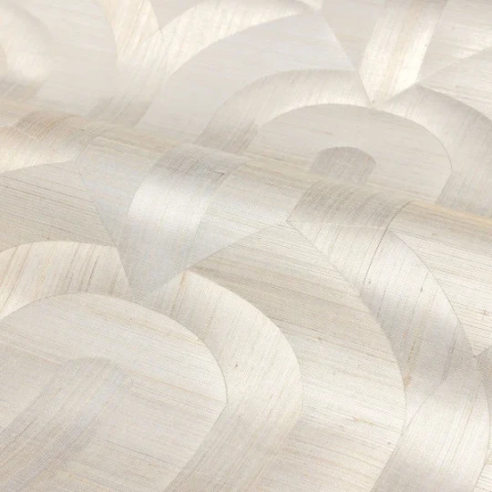 Casamance 71940199 Odeona Mogador Nacré - tapeta geometryczna z abaki