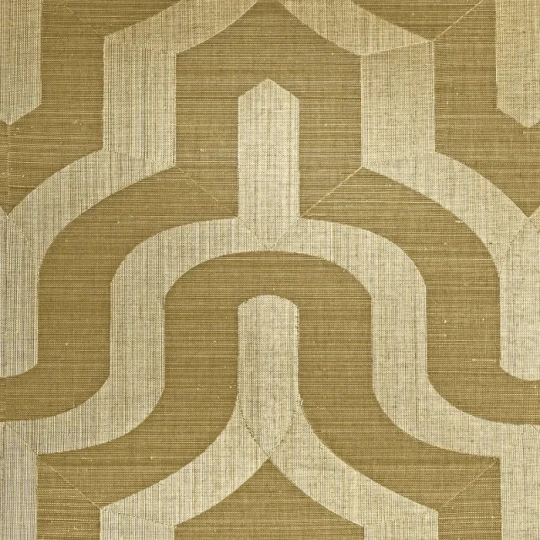Casamance 71940326 Odeona Mogador Doré - tapeta geometryczna z abaki