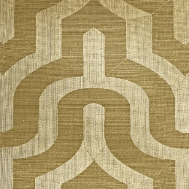 Casamance 71940326 Odeona Mogador Doré - tapeta geometryczna z abaki