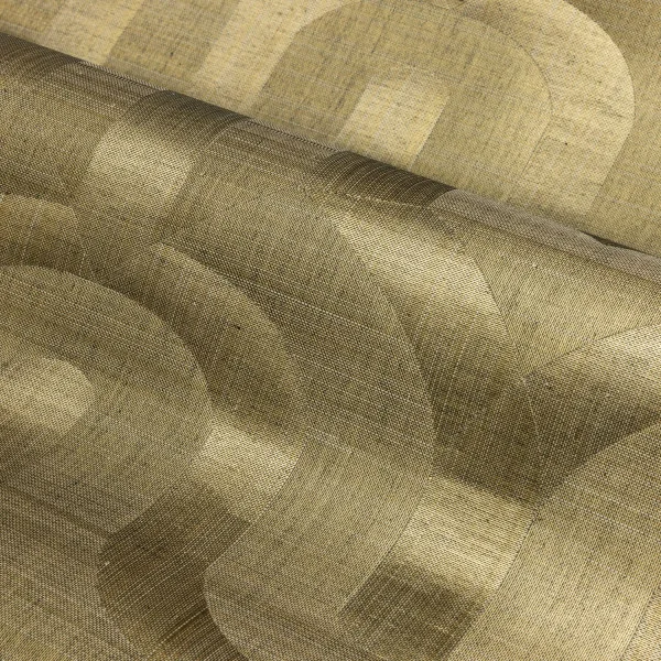 Casamance 71940326 Odeona Mogador Doré - tapeta geometryczna z abaki