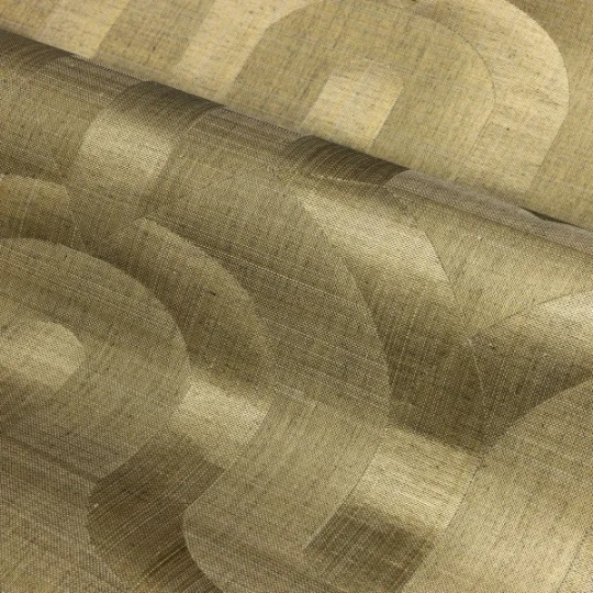 Casamance 71940326 Odeona Mogador Doré - tapeta geometryczna z abaki