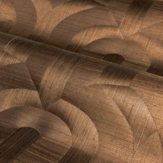 Casamance 71940484 Odeona Mogador Ambre - tapeta geometryczna z abaki