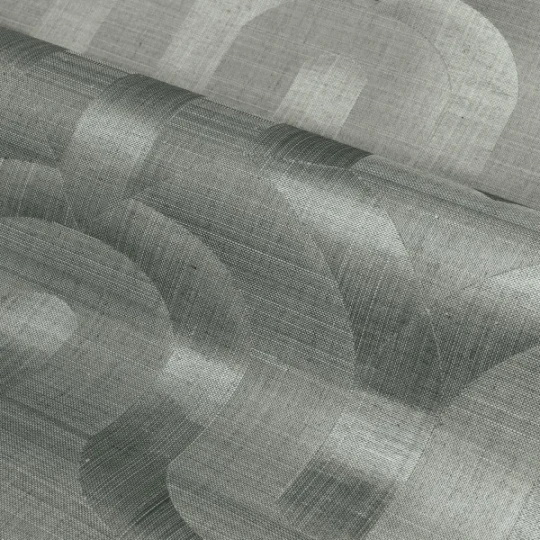 Casamance 71940267 Odeona Mogador Argent - tapeta geometryczna z abaki