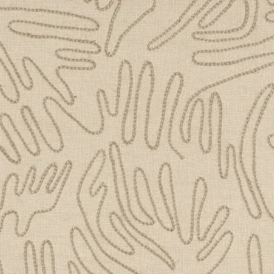 Casamance 71840210 Tramis Silvara Beige naturel - tapeta w abstrakcyjny haft z juty