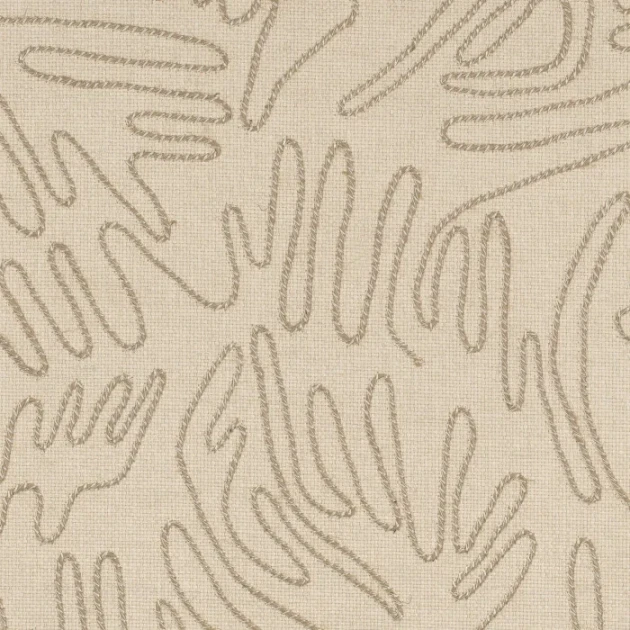 Casamance 71840210 Tramis Silvara Beige naturel - tapeta w abstrakcyjny haft z juty