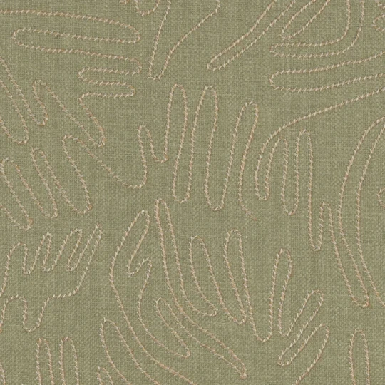 Casamance 71840325 Tramis Silvara Amande naturel - tapeta w abstrakcyjny haft z juty