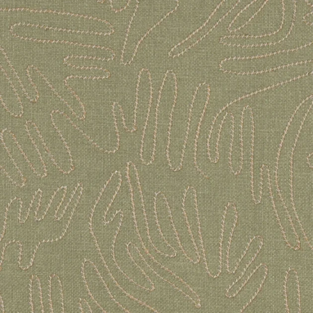 Casamance 71840325 Tramis Silvara Amande naturel - tapeta w abstrakcyjny haft z juty