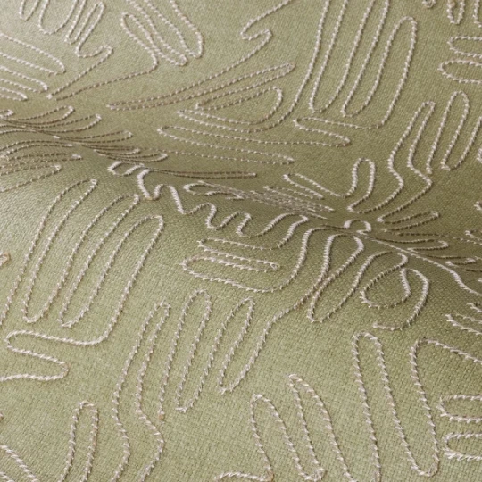 Casamance 71840325 Tramis Silvara Amande naturel - tapeta w abstrakcyjny haft z juty