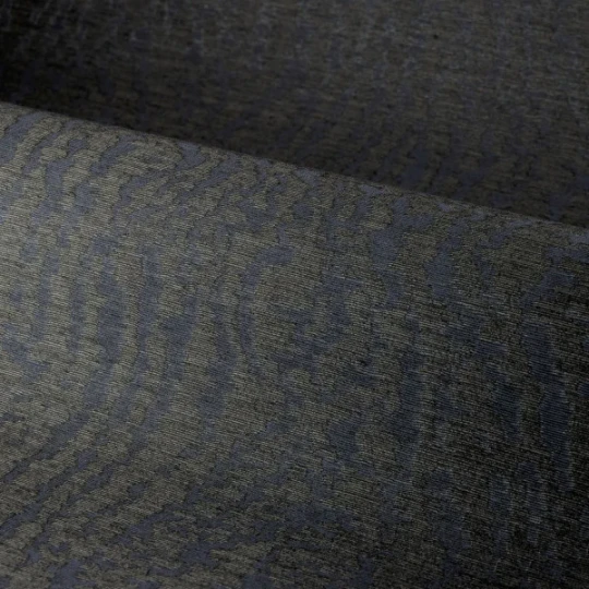 Casamance 71980609 Mimbeau Canon Noir bleu nuit - tapeta tekstylna o żakardowym splocie