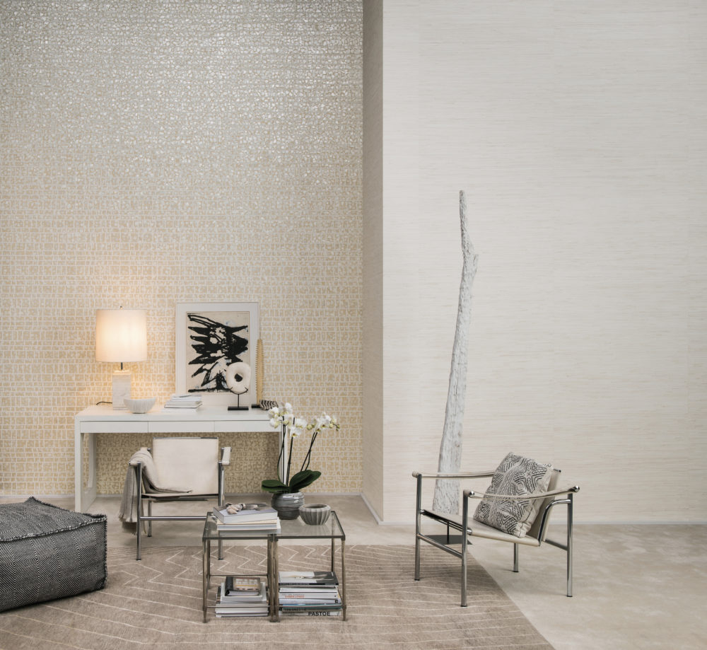 Omexco SOP4123 Shades of Pale - tapeta w paski z juty i trawy