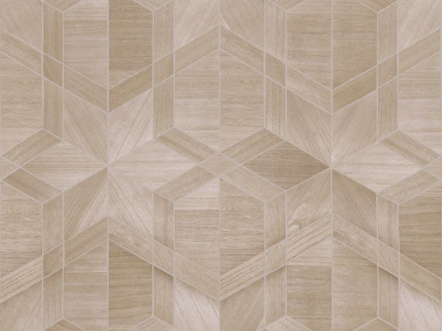 Omexco SYC1110 Sycamore - tapeta geometryczna z forniru drewnianego
