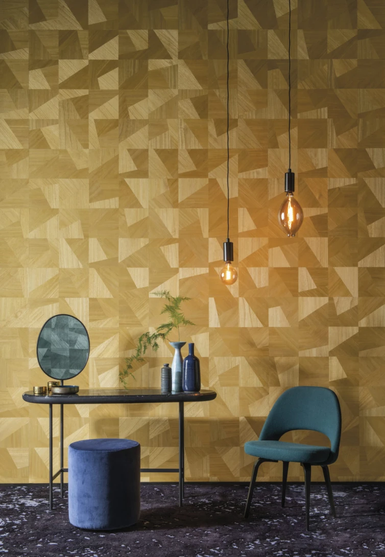 Omexco SYC3160 Sycamore - tapeta w jodełkę z forniru drewnianego