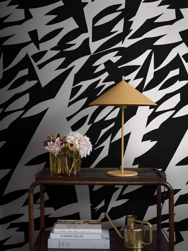 Boras Tapeter 9807W Studio Karl Axel Pehrson Delfinisk Rörelse Black & White - mural geometryczny