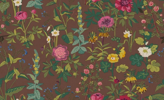 Boras Tapeter 9822W Studio Gocken Jobs Sommar Brown - mural w kwiaty polne