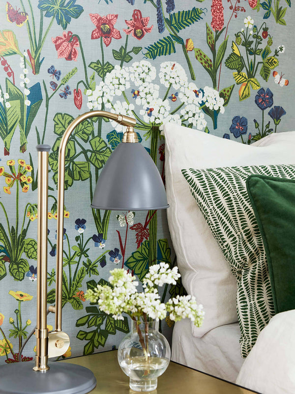 Boras Tapeter 9824W Studio Lisbet Jobs Aurora Grey - mural w kwiaty polne