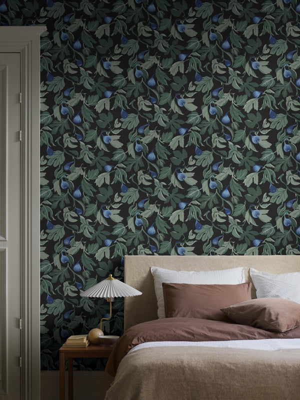 Boras Tapeter 9829W Studio Petra Börner Figs Black - mural w figi