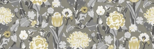 Boras Tapeter 9840W Studio Petra Börner Myrtle Yellow - mural w kwiaty