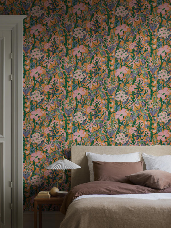 Boras Tapeter 9841W Studio Hanna Werning Friviva Orange - mural w kwiaty