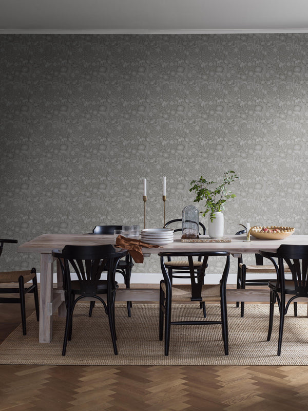 Boras Tapeter 9847W Studio Hanna Werning Pangsurr Grey - mural roślinny