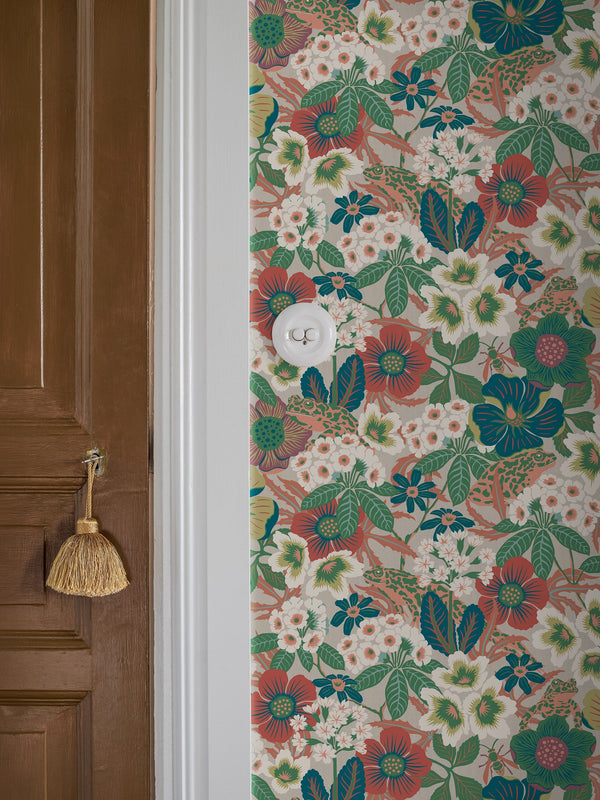 Boras Tapeter 9848W Studio Hanna Werning Kvackstepp Multi - mural w kwiaty retro