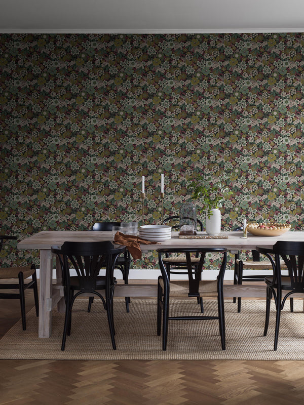 Boras Tapeter 9850W Studio Hanna Werning Kvackstepp Multi - mural w kwiaty retro
