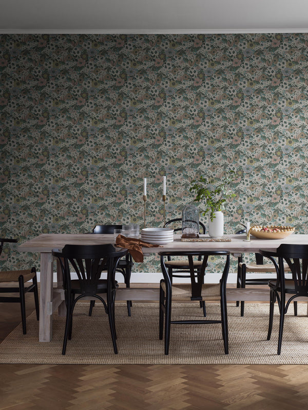 Boras Tapeter 9851W Studio Hanna Werning Kvackstepp Multi - mural w kwiaty retro