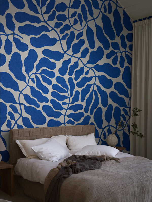 Boras Tapeter 9858W Studio Linnéa Andersson My Secret Garden Grand Blue - mural roślinny